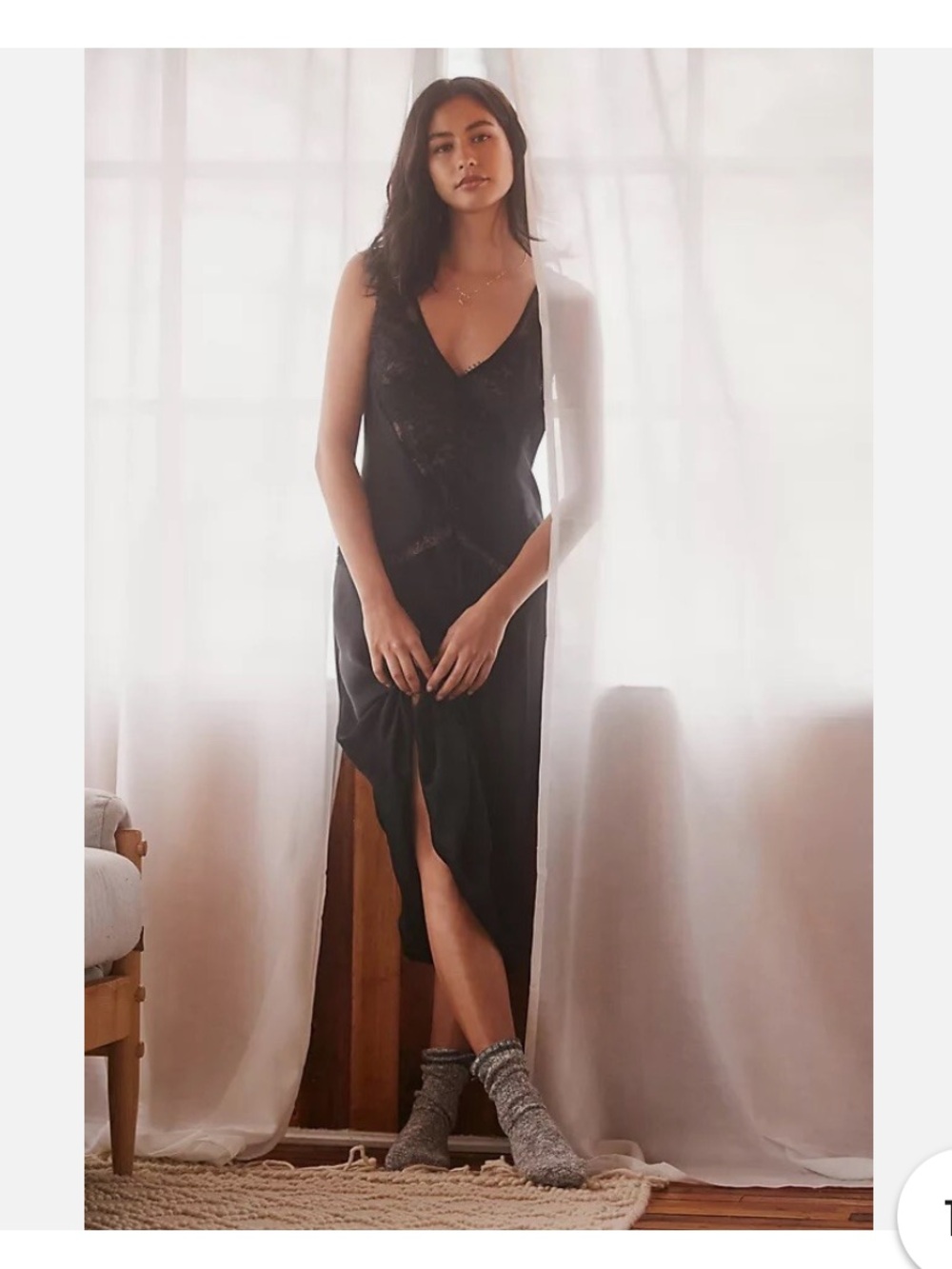 Anthropologie the Cerise Black Maxi Dress